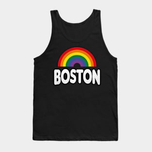 Boston, Massachusetts - MA Pride Rainbow Tank Top